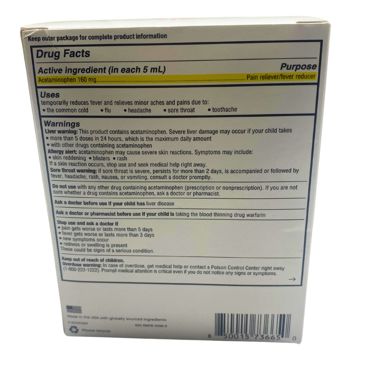 Genexa Kids Pain & Fever Acetaminophen 4 FL OZ