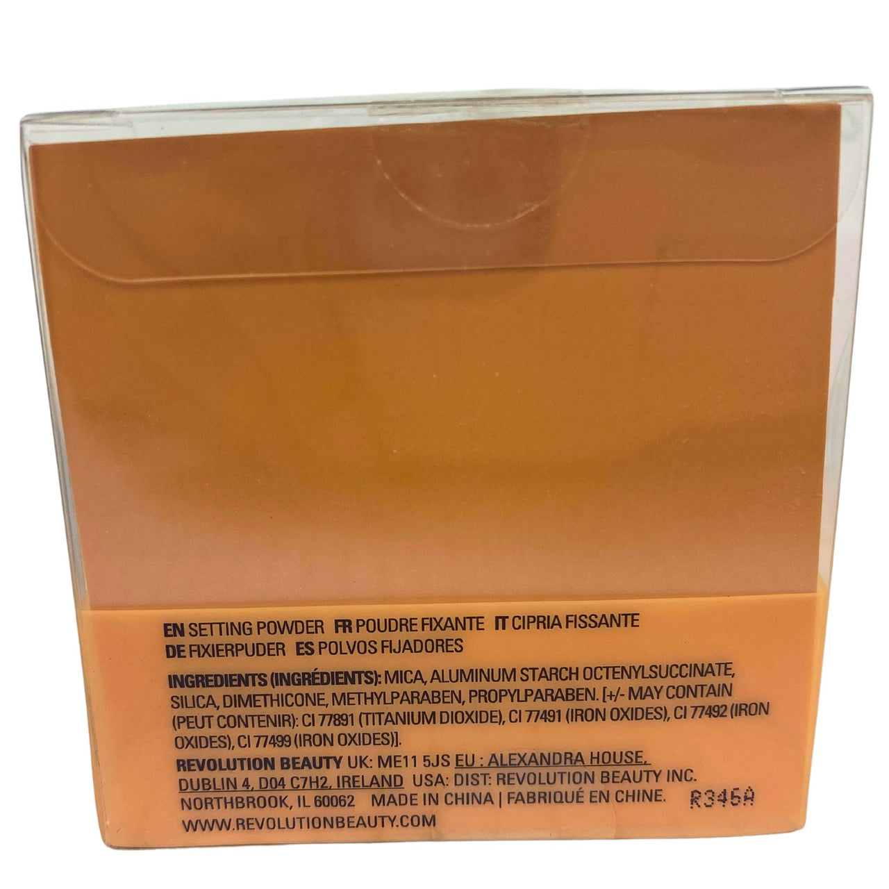 Revolution Conceal & Fix Deep Honey Loose Setting Powder Talc Free & No Flashback