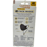 Thumbnail for COPPERfit Never Lost 2 Face Masks 1 Charcoal & 1 Blue Buillt In Lanyard
