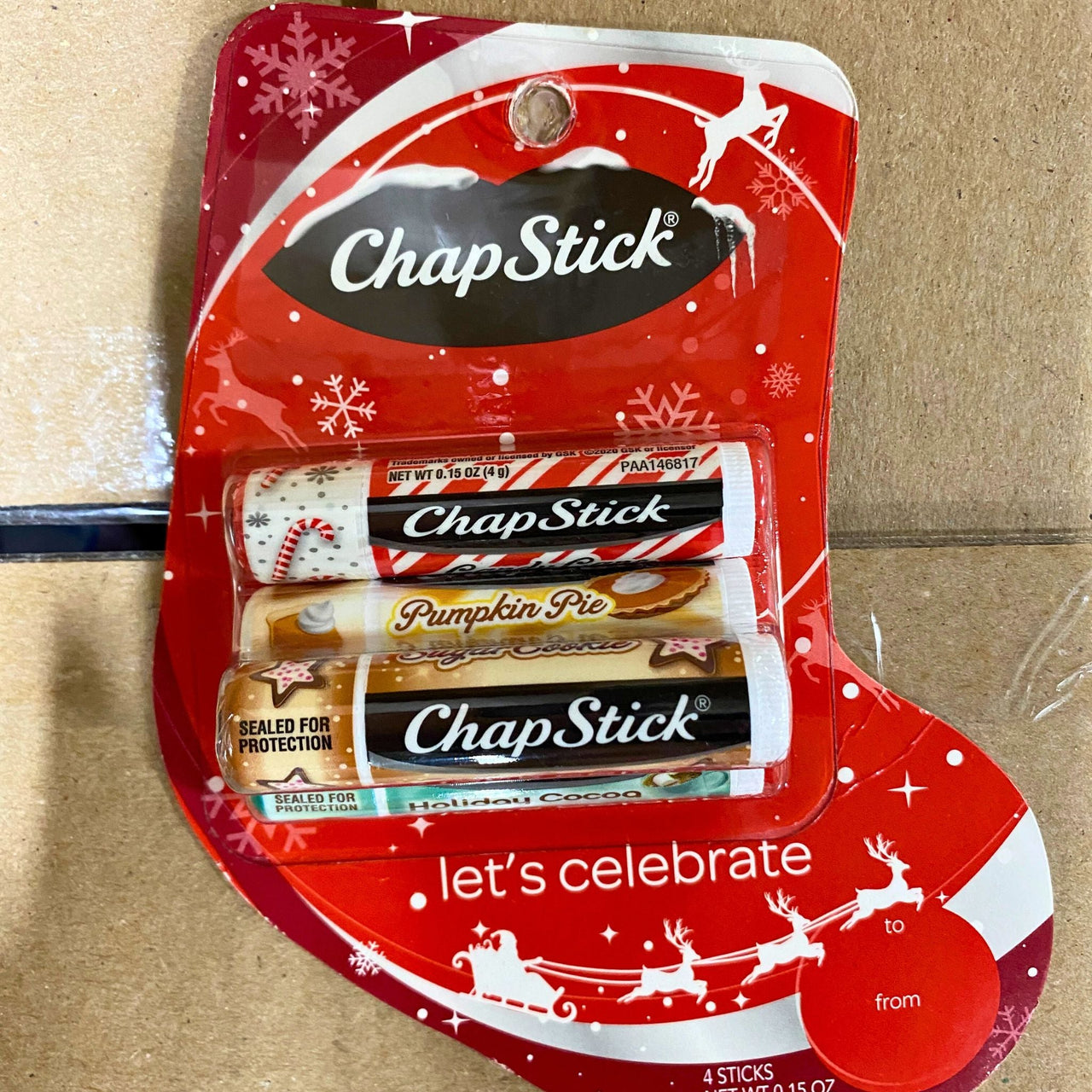 Chapstick Stocking Let's Celebrate