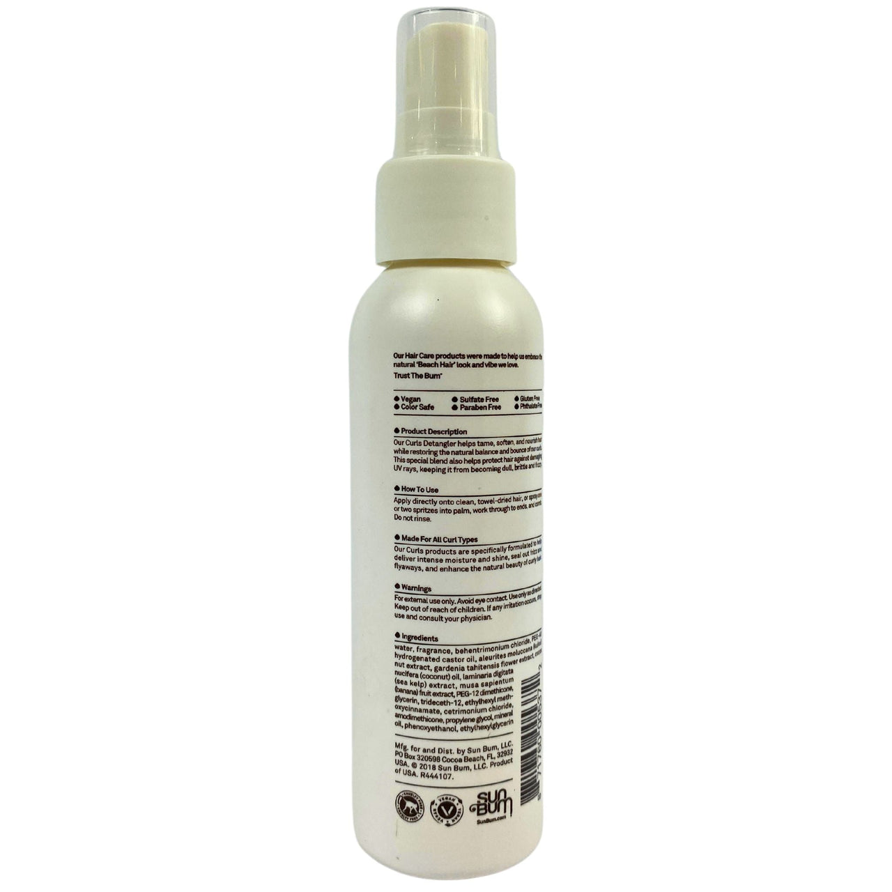 Sun Bum Curls Detangler Nourishing Leave In Hair Treatment