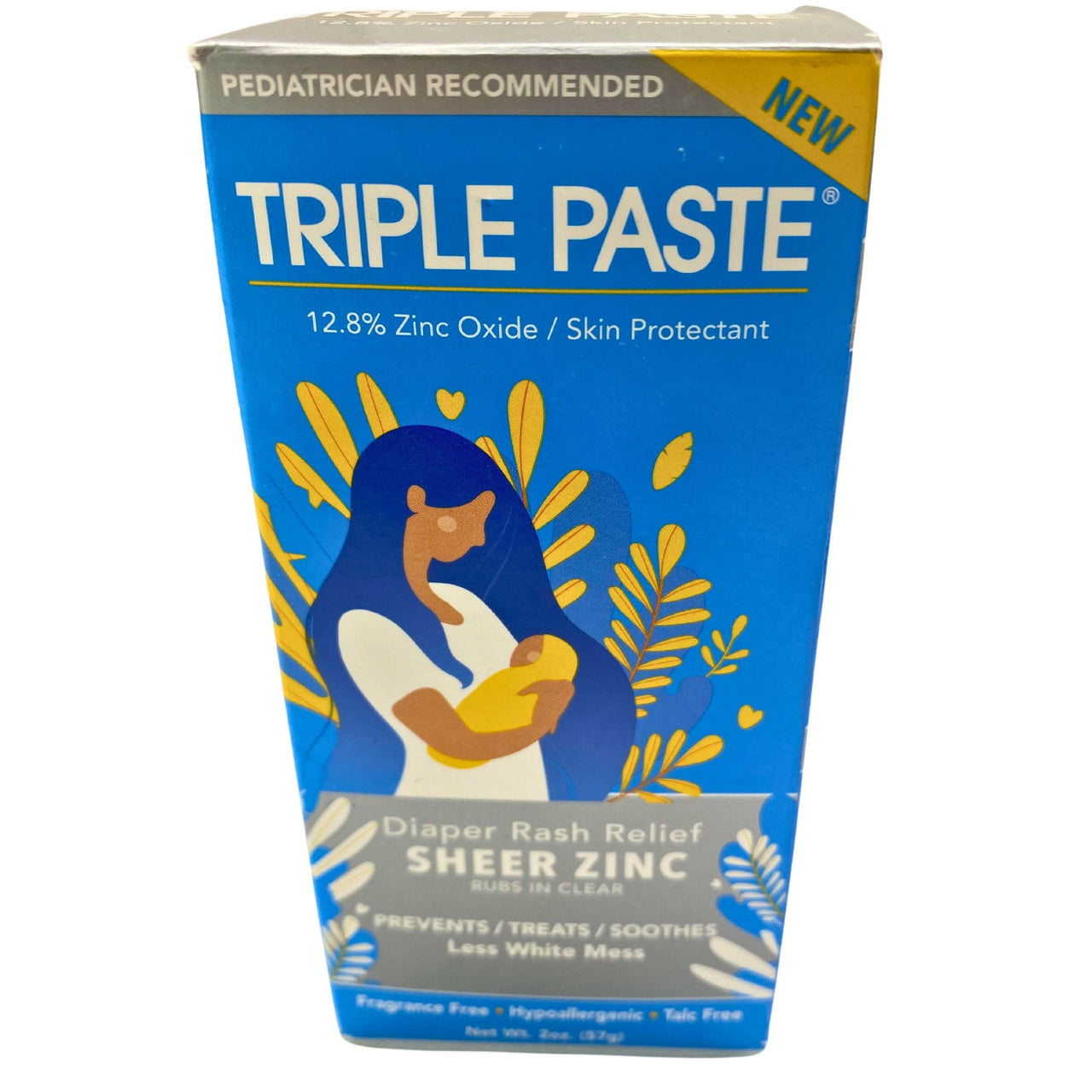 Triple Paste 12.8% Zinc Oxide/Skin Protectant Diaper Rash Relief 2 OZ