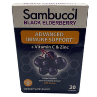 Thumbnail for Sambucol Elderberry Immune Support Lozenges with Vitamin C & Zinc (50 Pcs Lot)