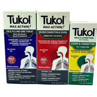 Thumbnail for Tukol Cold & Flu Relief Assortment 6oz, 4oz, Ages 12+ (17 Pcs Lot)