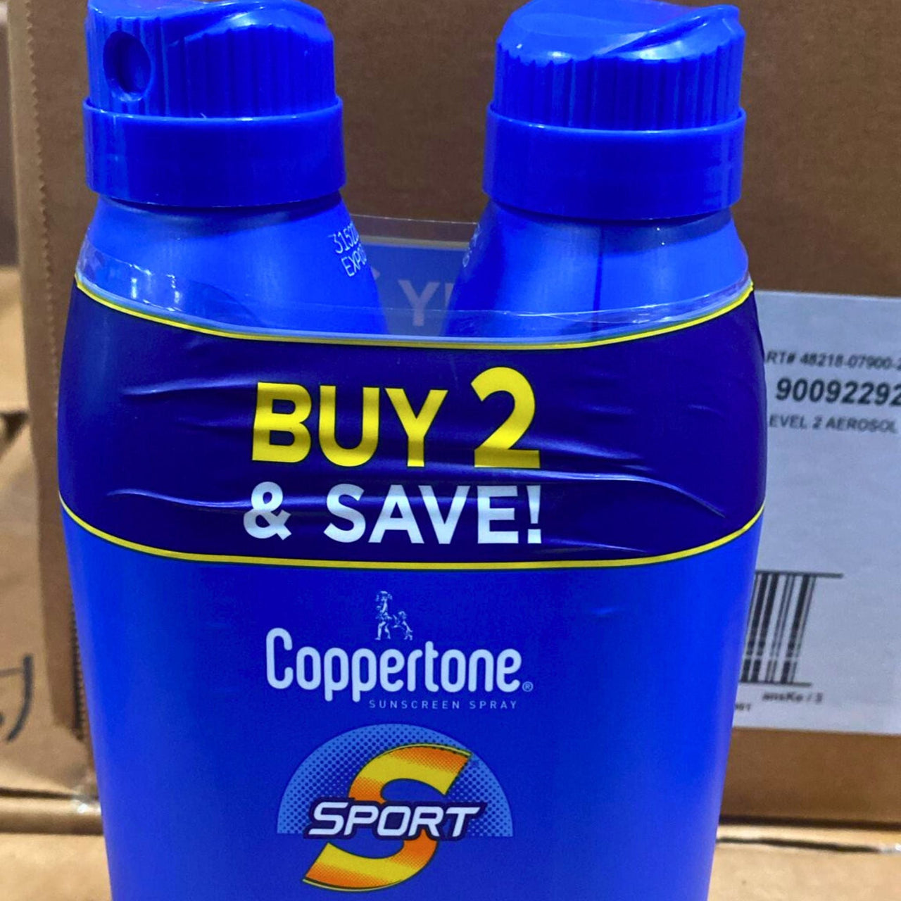 Coppertone Sunscreen Spray Sport 50 4-IN-1 Performance 11OZ total TWIN PACK