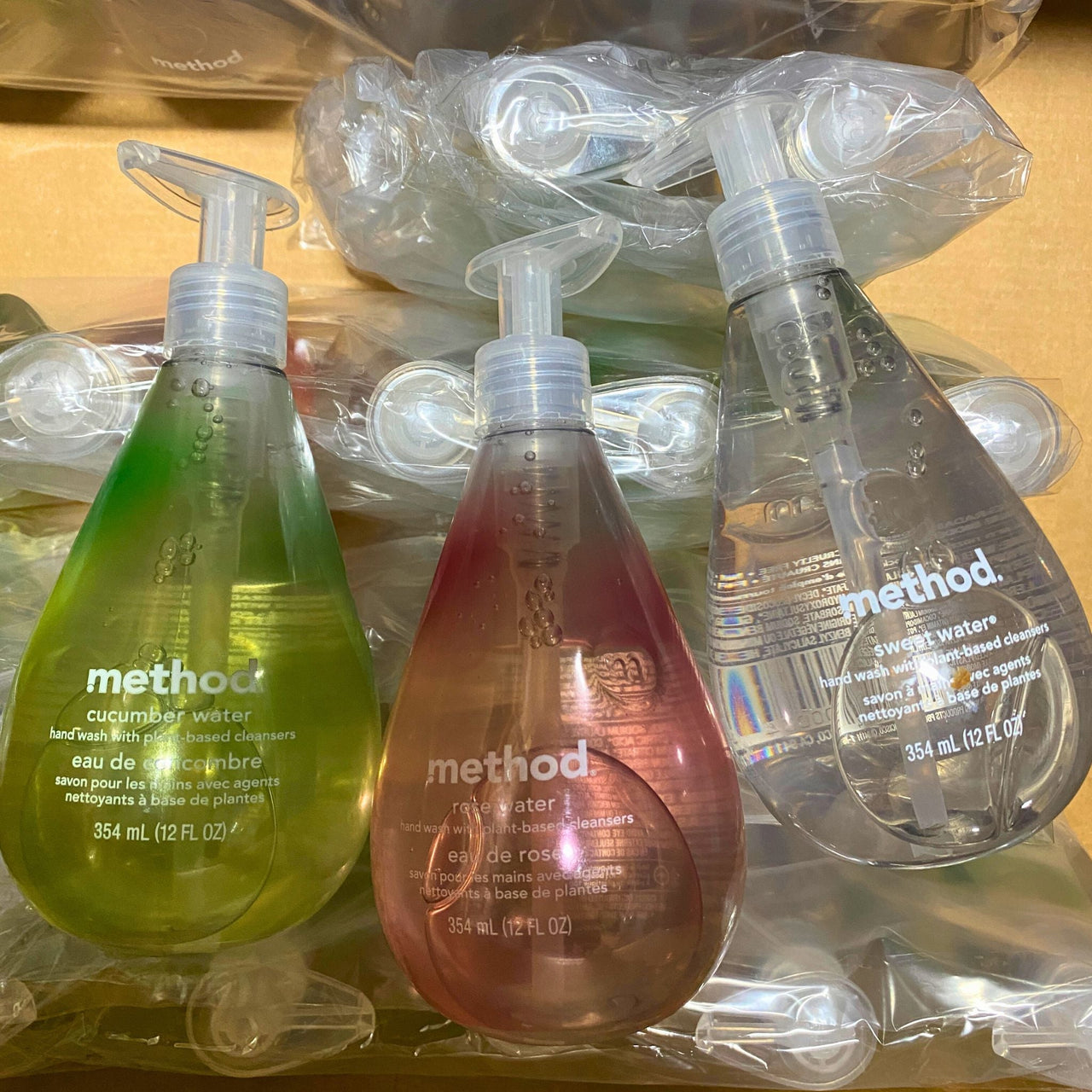 Method Hand Wash with Plant-Based Cleansers Sweet Water, Rose Water and Cucumber Water 