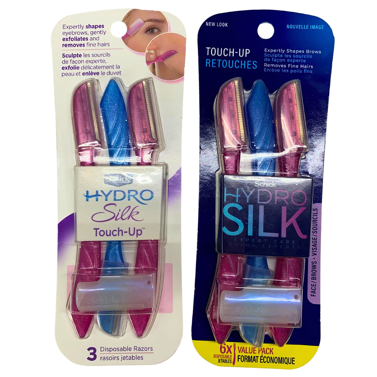 Schick Hydro Sik Touch-up 6 & 3 Razors Mix 