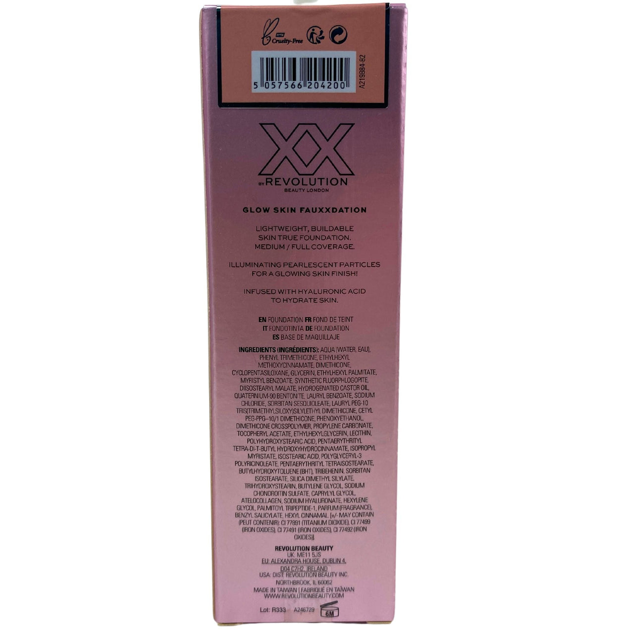 XX Revolution FX5 Luminous Foundation Glow Skin Fauxxdation 