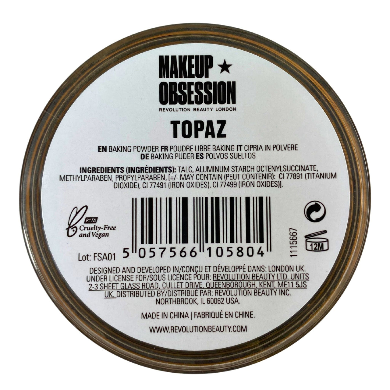 Makeup Obsession Pure Bake Topaz Baking Powder