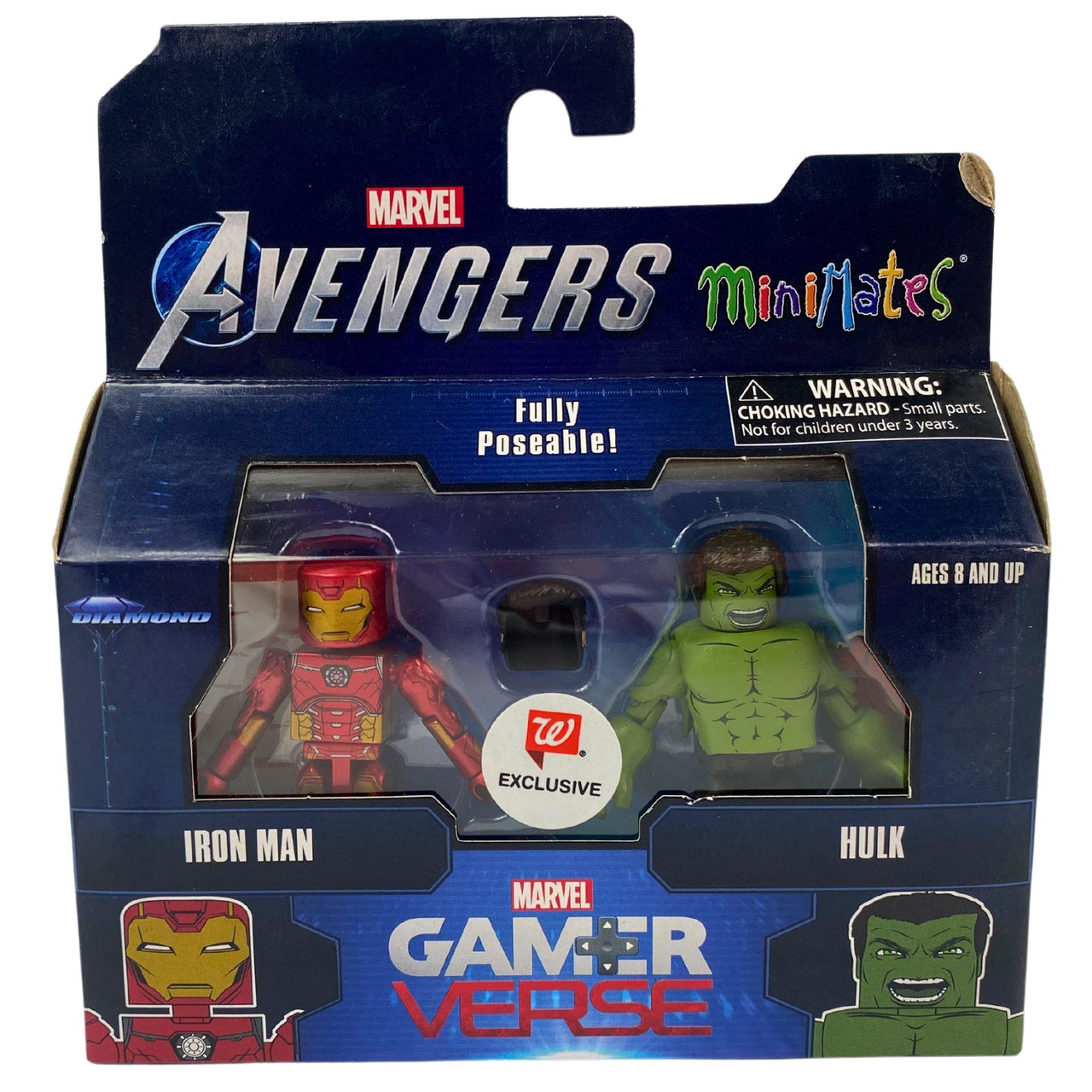 Marvel Avengers Minimates Iron Man & Hulk Gamer Verse Fully Poseable 