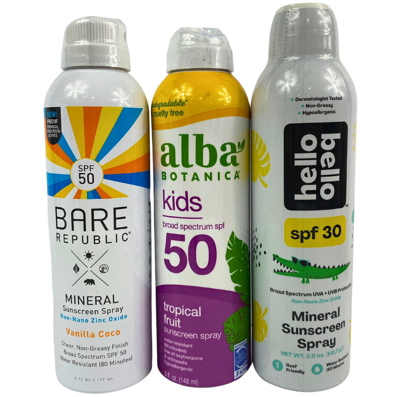 Assorted Brand Sunscreen 