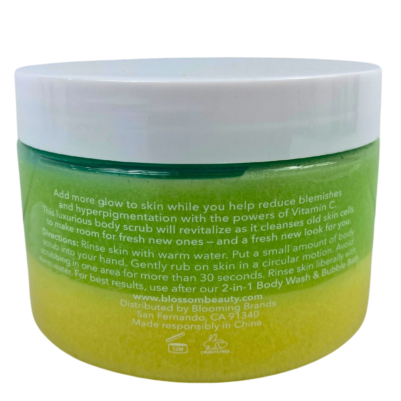 Layered in Luxury  by Blossom Glowing Body Scrub with Vitamin C Peach 