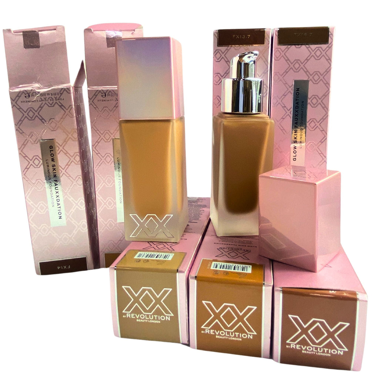 XX Revolution Glow Skin Fauxxdation Luminous Foundation Assorted Mix