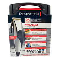 Thumbnail for Remington Titanium Haircut Kit Titanium Coated Blades , Easy to Use , Powerful Motor Includes 25pcs (30 Pcs Lot) HC822OP