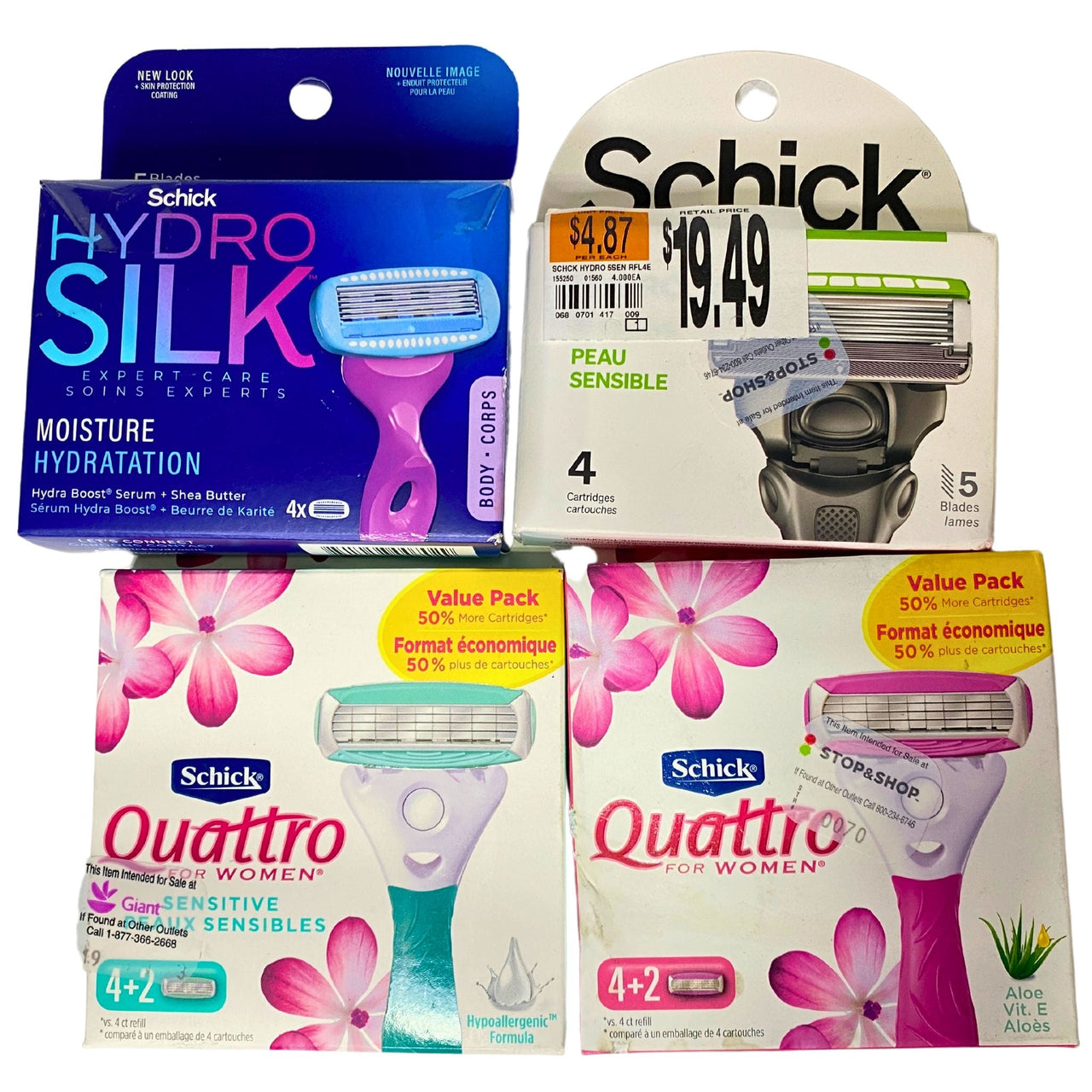 Schick Men & Women Cartridges Assorted Mix