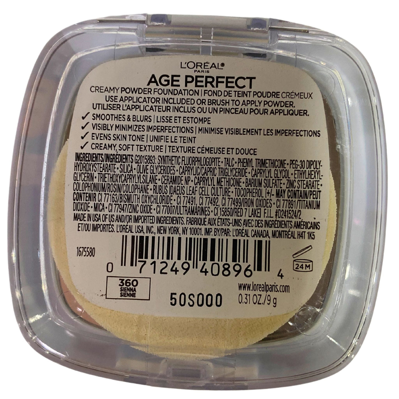 L'Oreal Paris Age Perfect Creamy Powder Foundation 360 Sienna