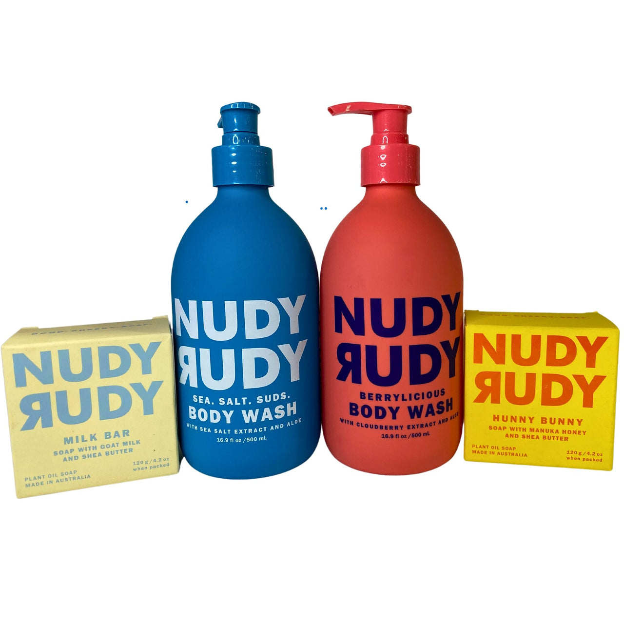 Nudy Rudy Mix includes Body Wash & Soap Bars