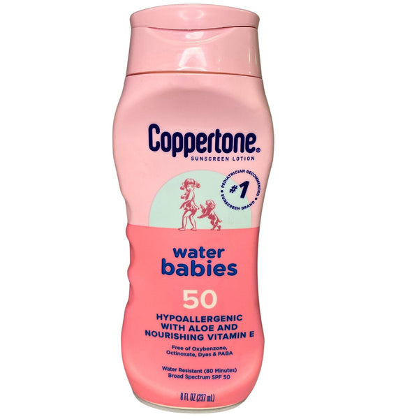 Coppertone Sunscreen Lotion Water Babies 50 hypoallergenic Spectrum