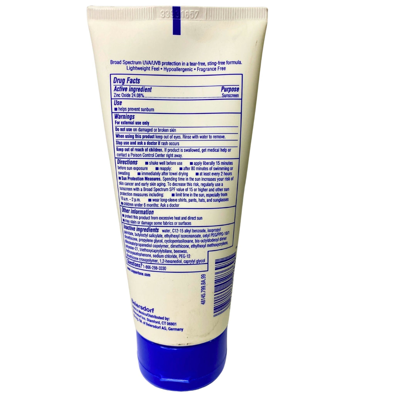 Coppertone Zinc Oxide Sunscreen Sport Mineral 5OZ