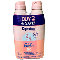 Thumbnail for Coppertone Sunscreen Lotion Spray  Water Babies TWIN PACK