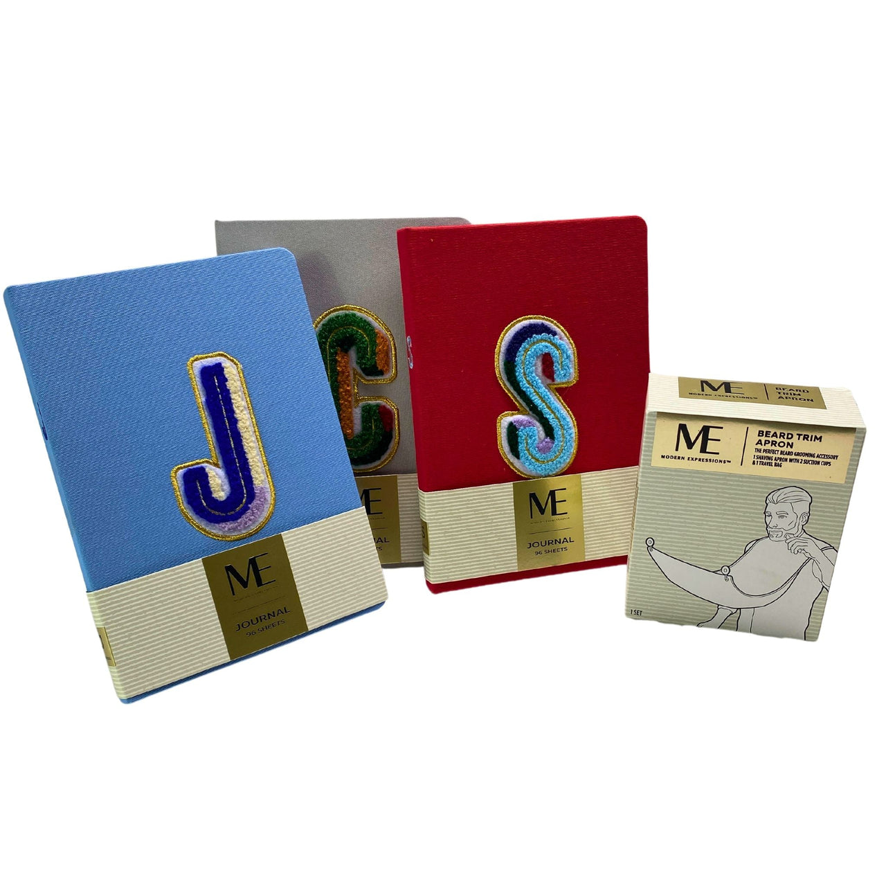 Modern Expressions Journal Monogram 96 Sheets and Beard Trim Apron