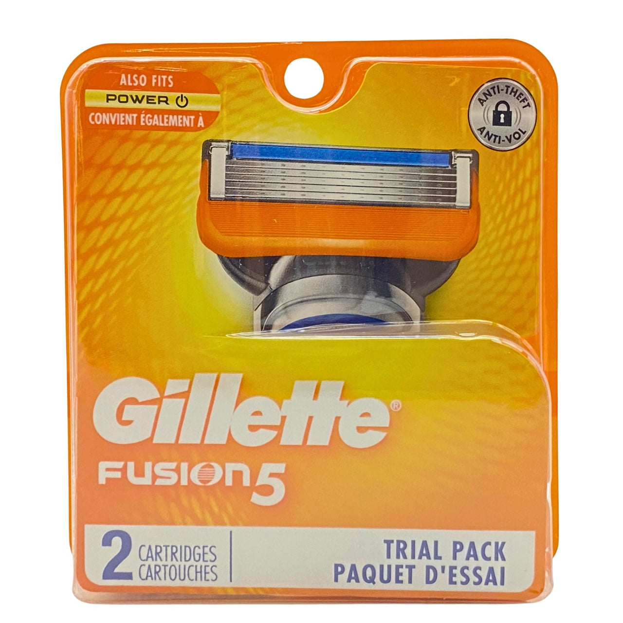 Gillette 2-Count Fusion5 Razor Blades Refill Pack, Trial Pack Anti-Friction Blades