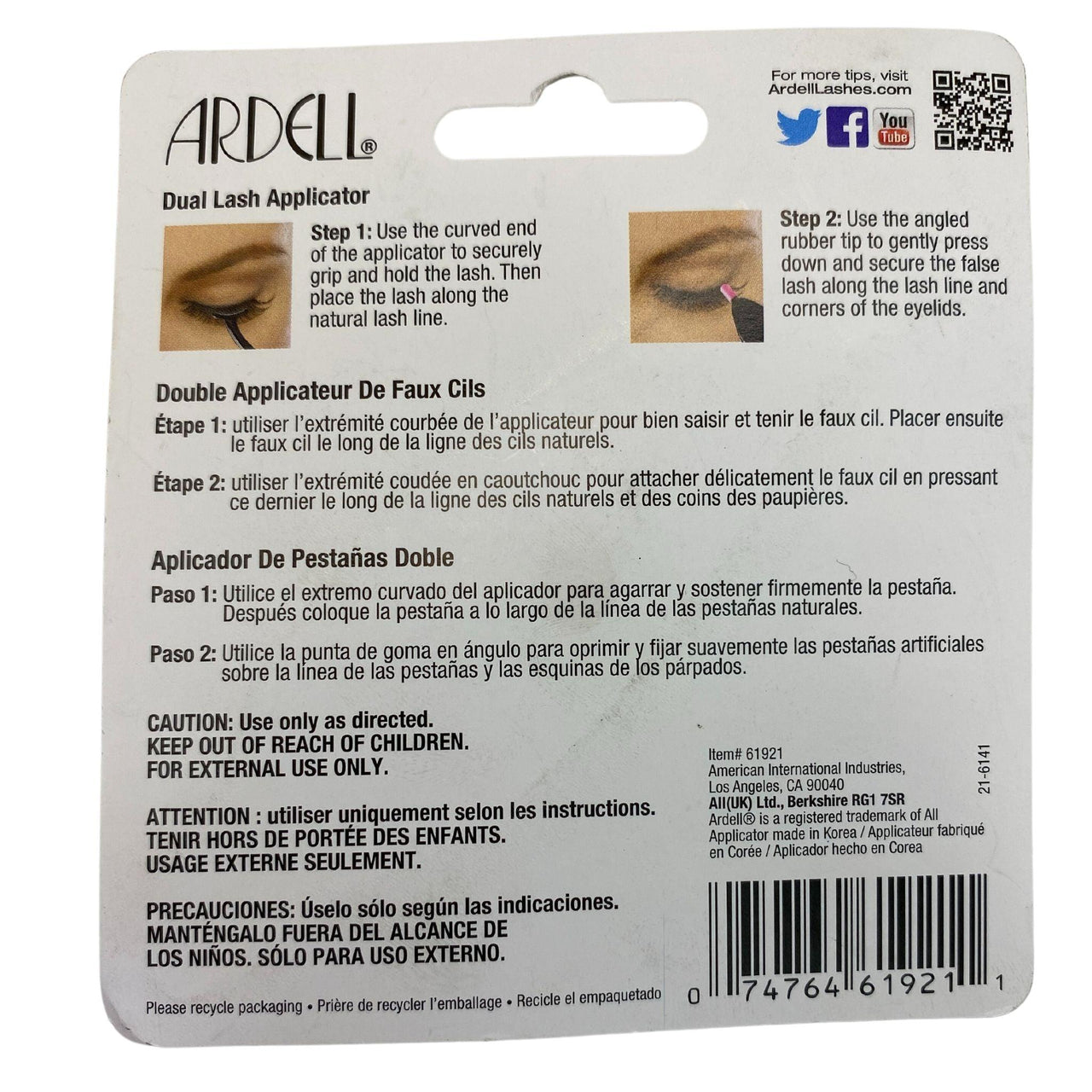 Ardell Dual Lash Applicator ( 50 Pcs Box ) - Discount Wholesalers Inc