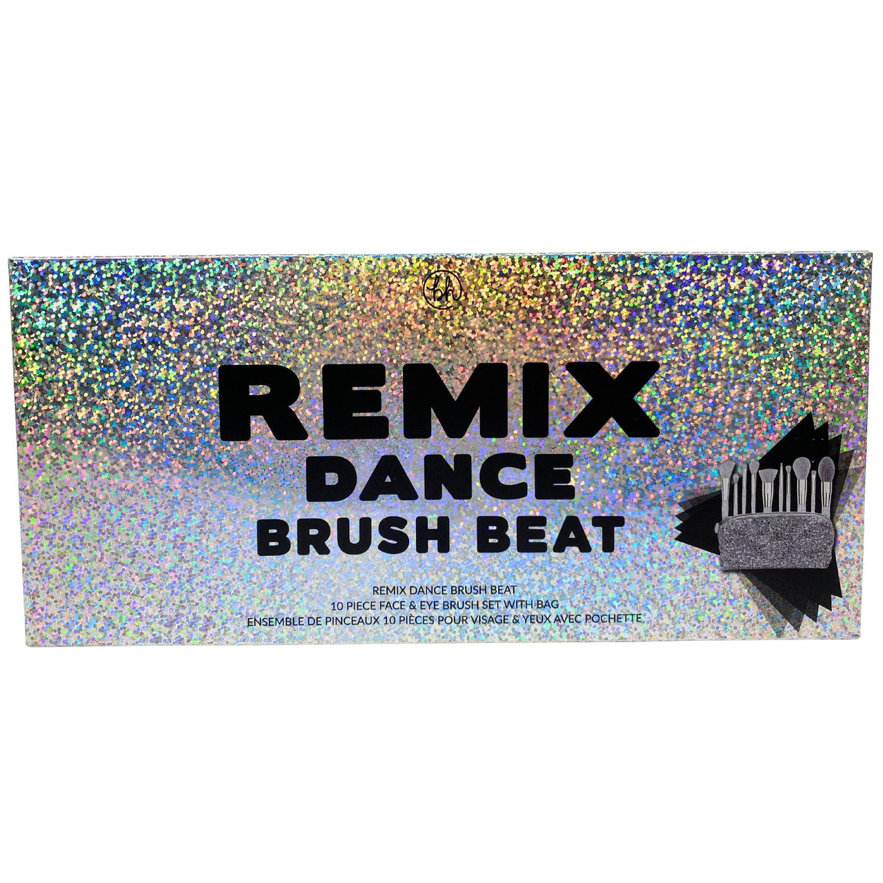 BH Cosmetics Remix Dance Brush Beat 10 piece face & eye brush with bag (24 Pcs Lot) - Discount Wholesalers Inc