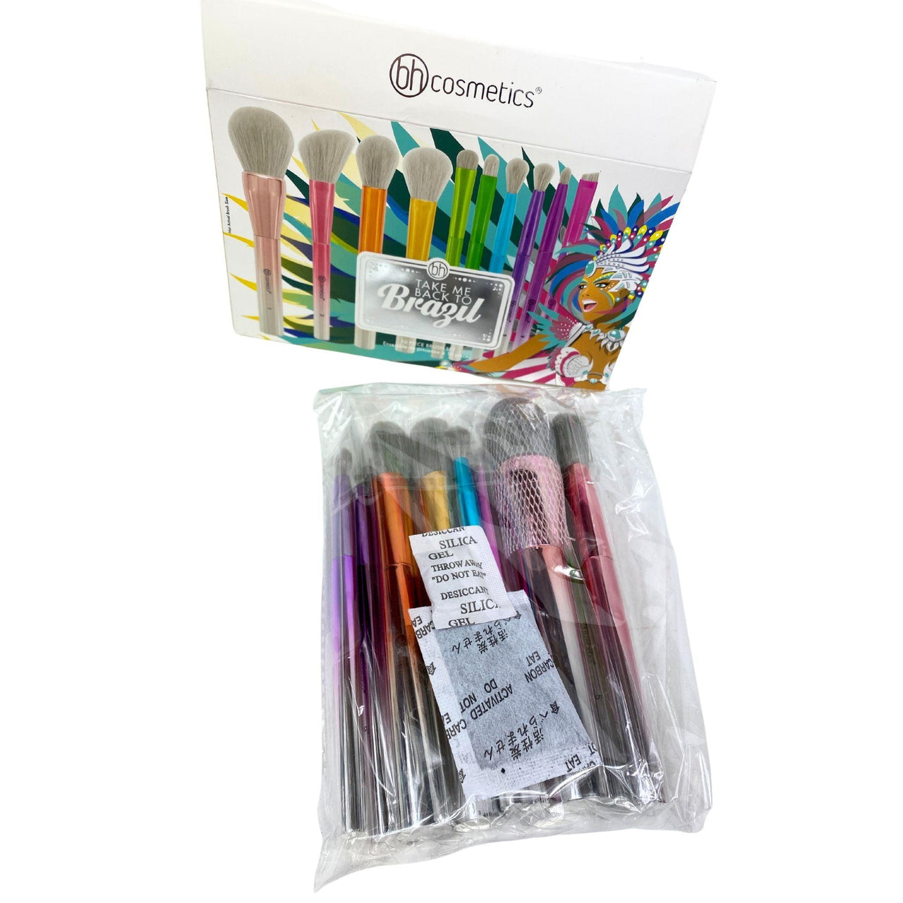 BH Cosmetics Take Me Back To Brazil 10 Piece Brush Set (24 Pcs Lot) - Discount Wholesalers Inc