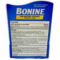 Thumbnail for Bonine for Motion Sickness Prevents & Treats Nausea , Dizziness And Vomiting Chewable Tablets (50 Pcs Lot) - Discount Wholesalers Inc