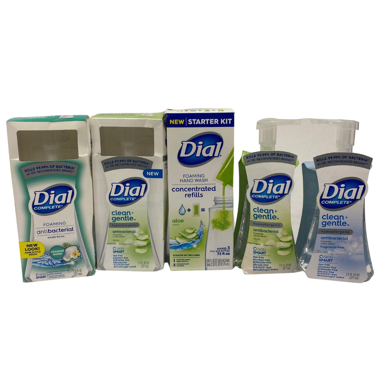 Dial Handwash Assorted Scents & Dial Concentrated Refills (50 Pcs Lot) - Discount Wholesalers Inc