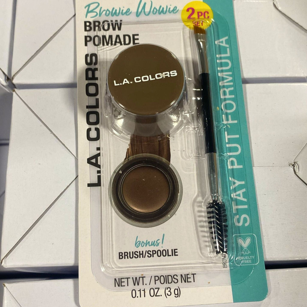 L.A.Girl Brow Pomade Browie Wowie Soft Brown stay Put Formula 