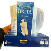 Thumbnail for BRITA SPACESAVER PITCHER WHITE 6 CUP and Water Bottle 