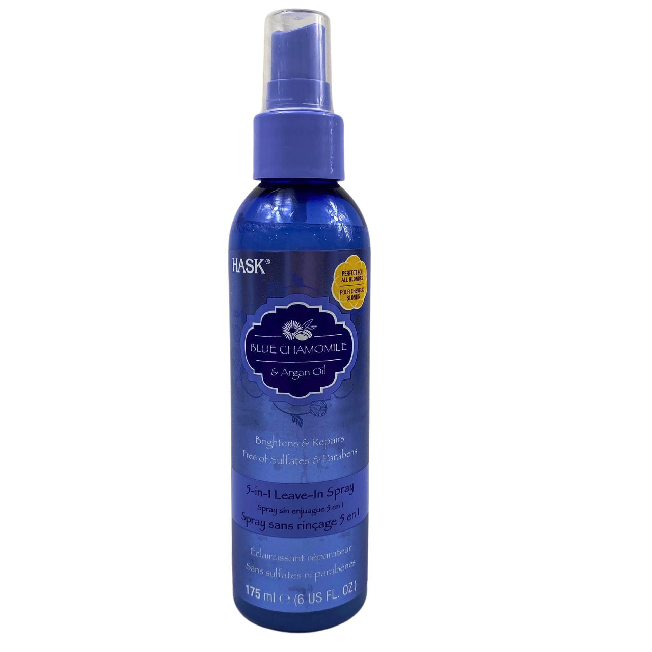 HASK Blue Chamomile & Argan Oil Brightens & Repairs 5-in-1 Leave In Spray 6OZ (50 Pcs Lot) - Discount Wholesalers Inc