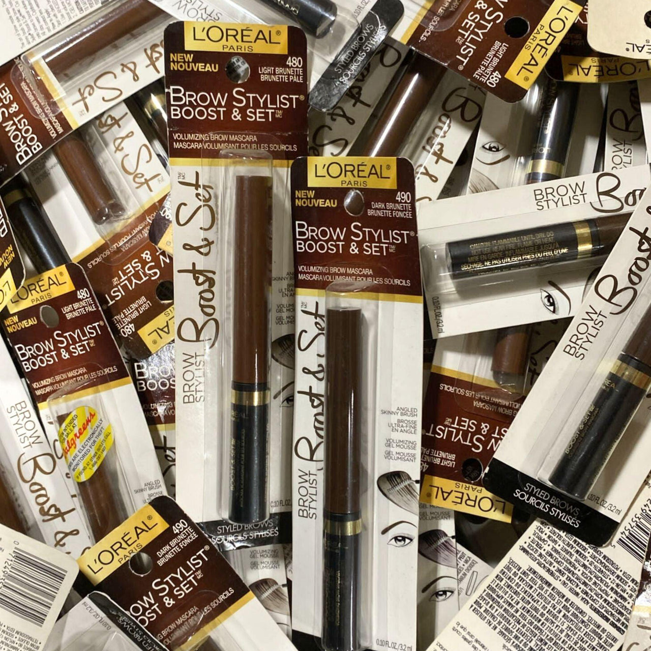 L'oreal Brow Stylist Boost & Set Volumizing Brow Mascara 480 & 490 (50 Pcs Lot) - Discount Wholesalers Inc