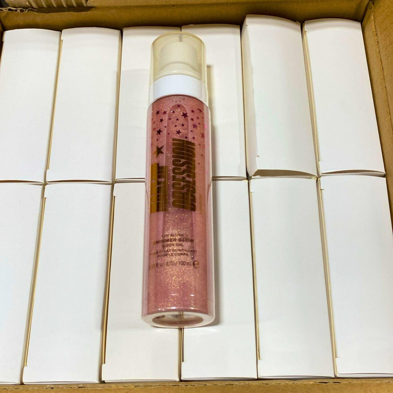 Makeup Obsession London Shy Blush Shimmer Glow Body Oil 3.38OZ (36 Pcs Lot) - Discount Wholesalers Inc