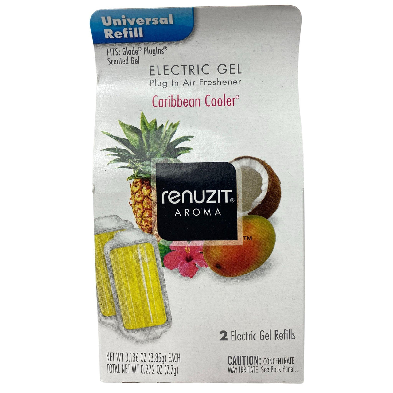 Renuzit Electric Gel Plug In Air Freshener Caribbean Cooler (120 Pcs Lot) - Discount Wholesalers Inc