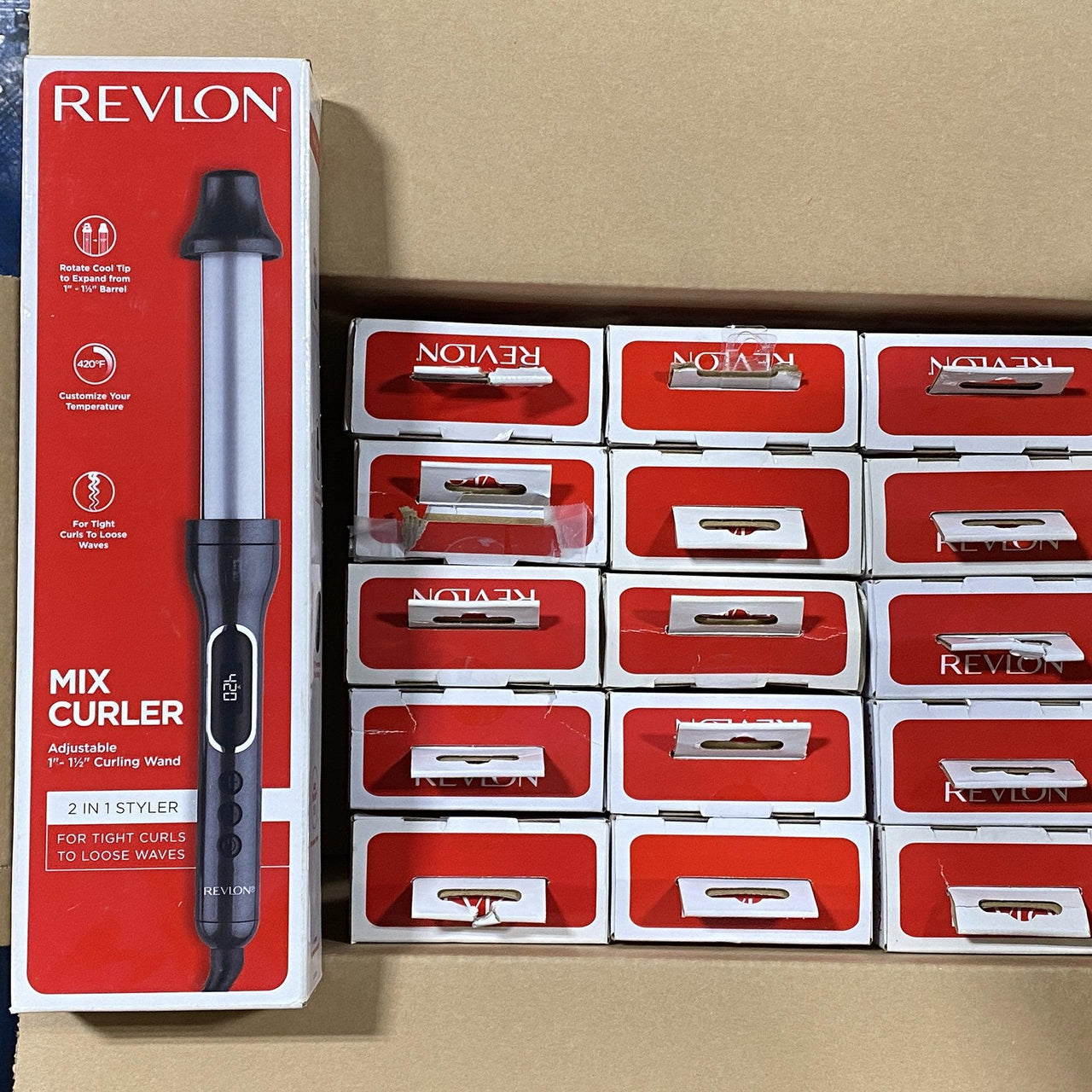 Revlon Adjustable Curling Wand (30 Pcs Lot) - Discount Wholesalers Inc