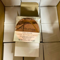 Thumbnail for Revolution Conceal & Fix Light Yellow Loose Setting Powder 0.45OZ (72 Pcs Lot) - Discount Wholesalers Inc