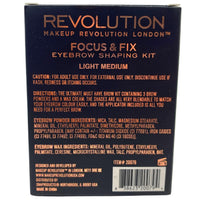 Thumbnail for Revolution Makeup Revolution London Focus & Fix Eyebrow Shaping Kit Light Medium 0.14OZ (36 Pcs Lot) - Discount Wholesalers Inc