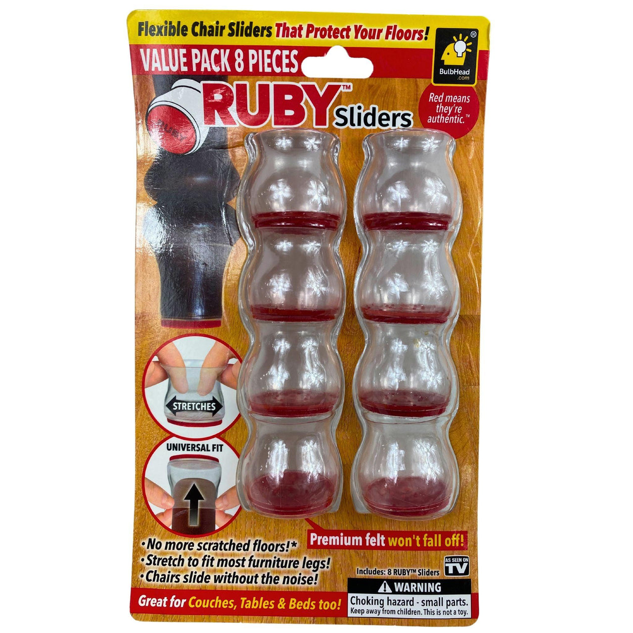 Ruby Sliders Ruby Sliders Flexible Chair Sliders That Protect Your Floors! (60 Pcs ...