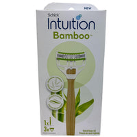 Thumbnail for Schick Intuition Bamboo Hydrid Razor Kit - 3 Flexible Blades & 1 Razor (50 Pcs Lot) - Discount Wholesalers Inc