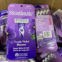 Thumbnail for Skintimate Exotic Violet Blooms 4 Scented Blades (50 Pcs Box) - Discount Wholesalers Inc