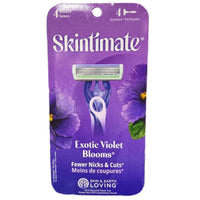 Thumbnail for Skintimate Exotic Violet Blooms 4 Scented Blades (50 Pcs Box) - Discount Wholesalers Inc